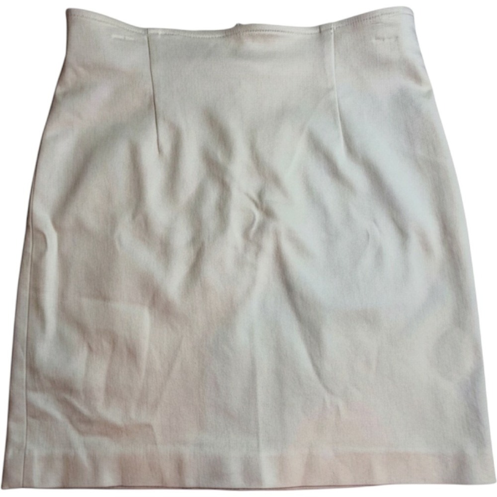 Georges Marciano Vintage White High Waisted Mini Skirt Made in USA Size 12